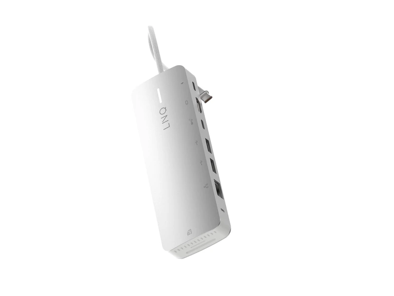 Linq 9in1 PRO SSD 140W USB-C Multiport Hub Aluminiumgrå - 7462274