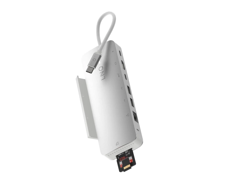 Linq 9in1 PRO SSD 140W USB-C Multiport Hub Aluminiumgrå - 7462274
