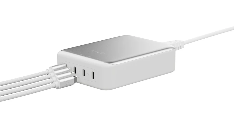 Linq 240W GaN2 Ultra Bordsladdare 4x140W USB-C Vit/Silver - 7462275