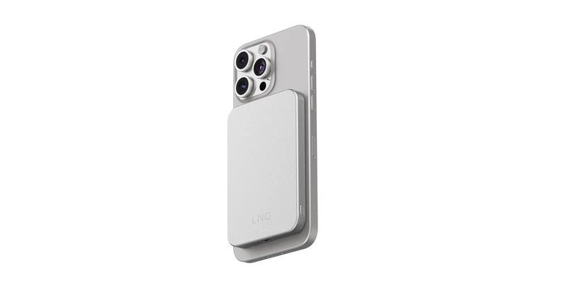 Linq Magnetisk Trådlös Power Bank 15W/5.000mAh Silver - 7462276