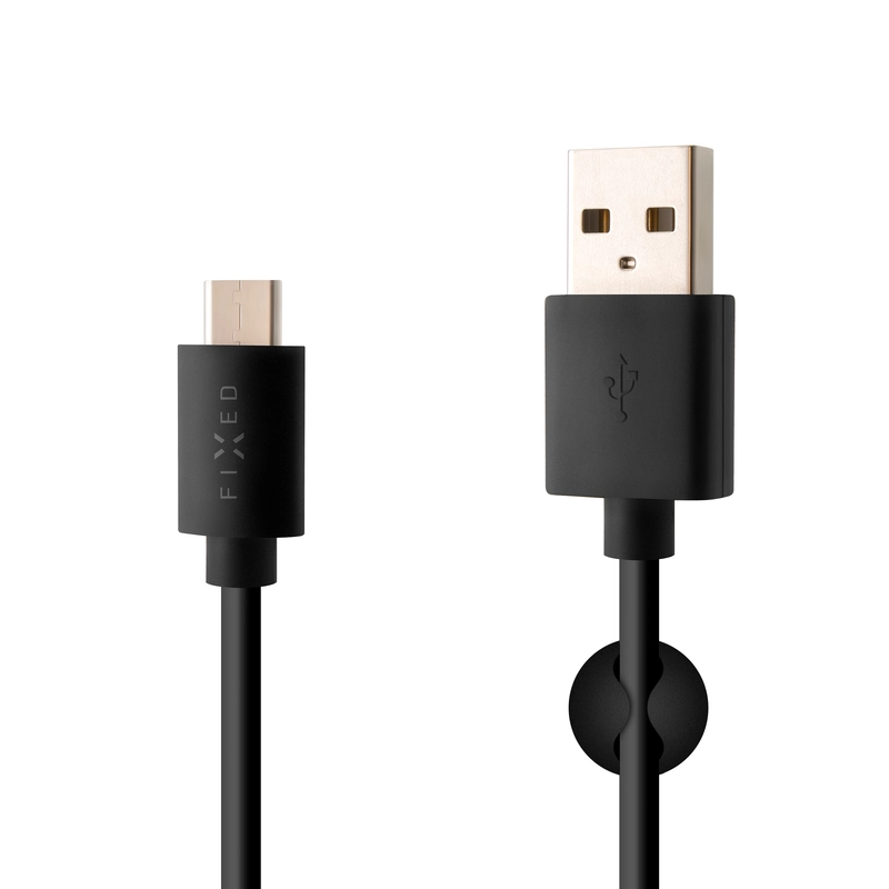 FIXED USB-A till USB-C kabel 1m Svart - 8007398