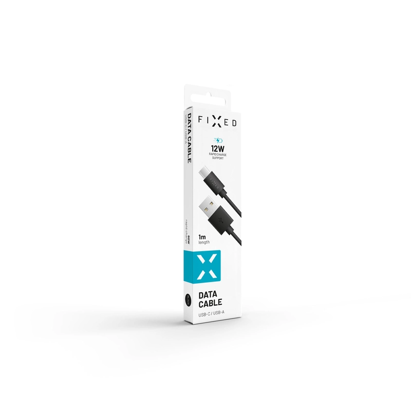 FIXED USB-A till USB-C kabel 1m Svart - 8007398