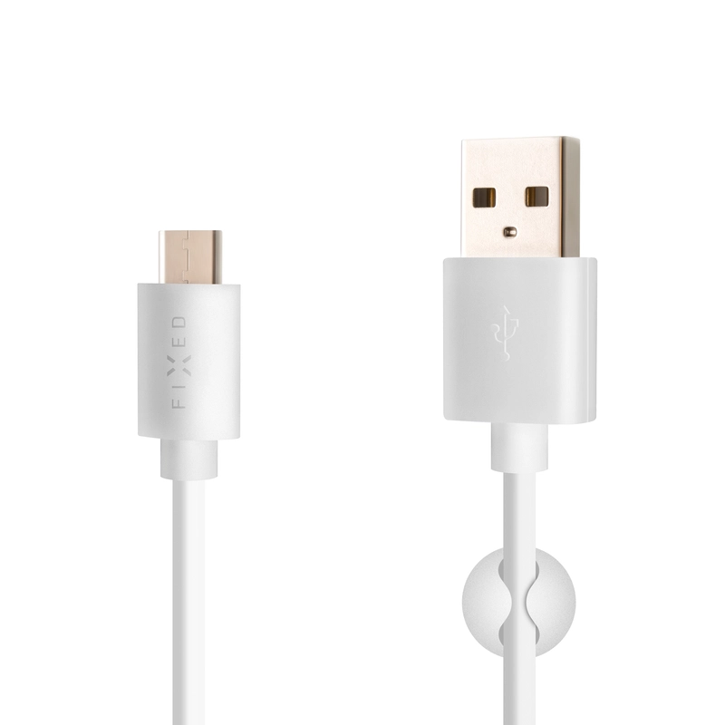 FIXED USB-A till USB-C kabel 1m Vit - 8007476