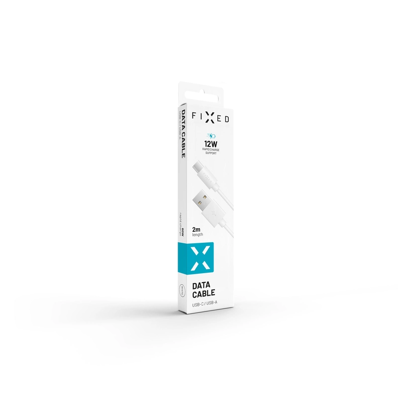 FIXED USB-A till USB-C kabel 2m Vit - 8008550