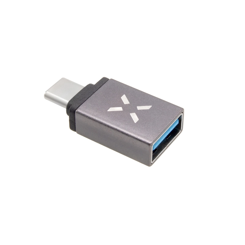 FIXED LINK USB-C Hane till USB-A Hona adapter Grå - 8011749