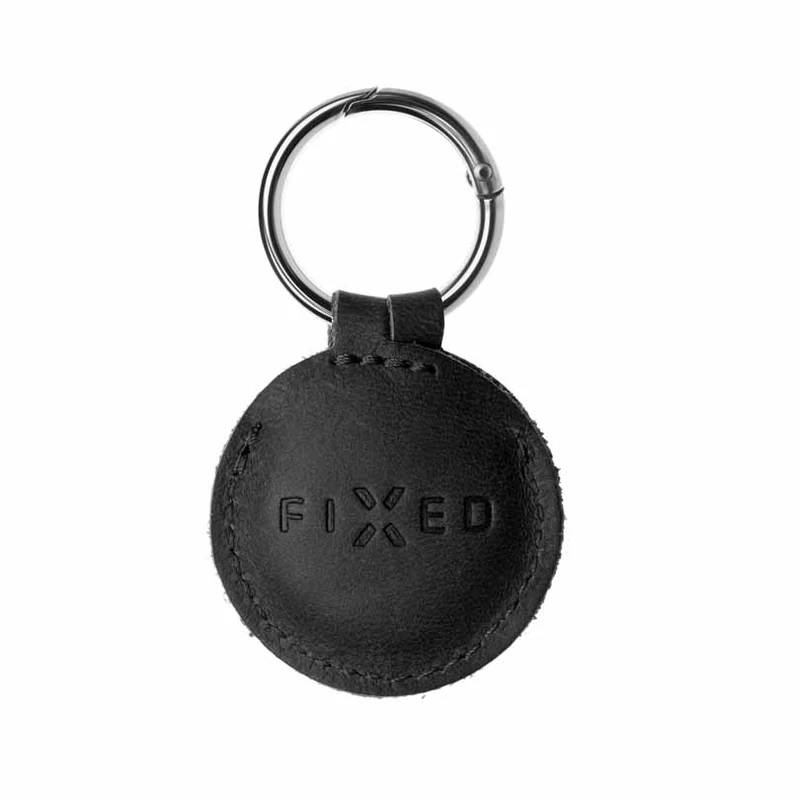 FIXED Nyckelringsfodral i äkta läder för AirTag Svart - 8013166