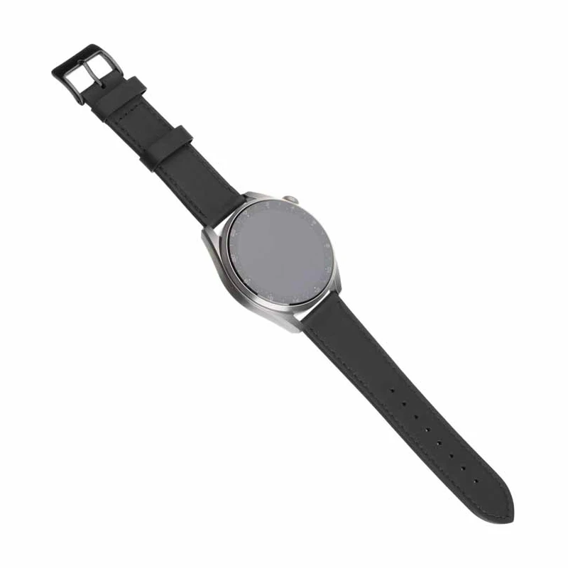 FIXED Äkta läderrem för Smartwatch Universal 22 mm Svart - 8013198