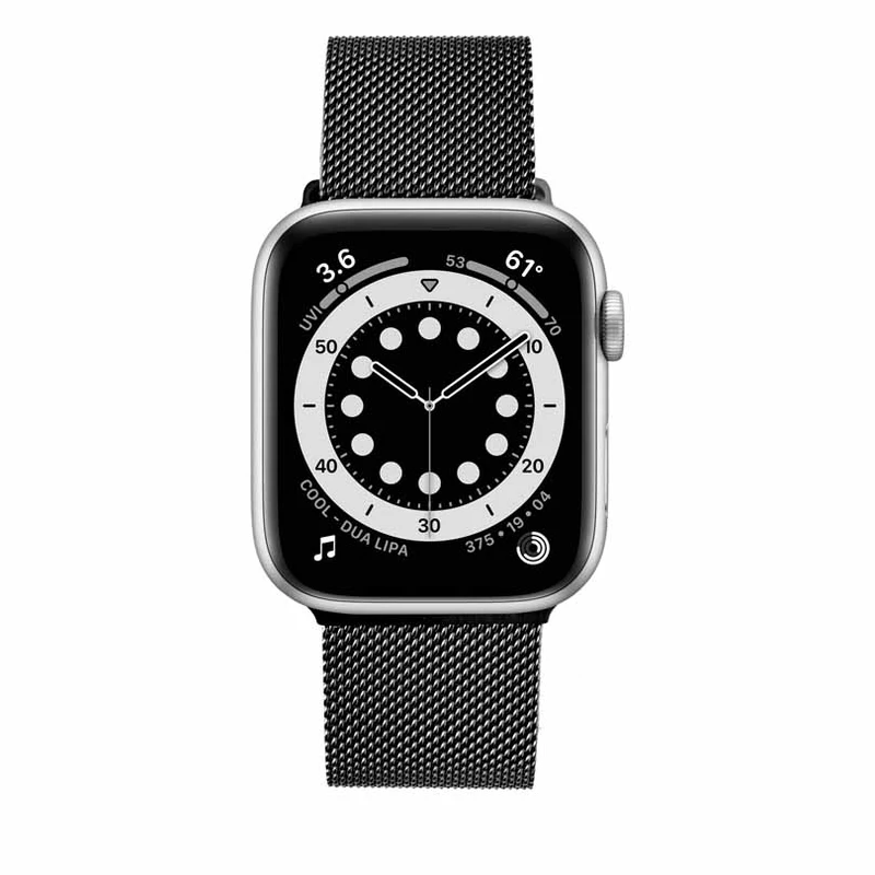 FIXED Mesh metallrem för Apple Watch 42/44/45/49mm Svart - 8013333