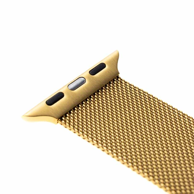 FIXED Mesh metallrem för Apple Watch 42/44/45/49mm Guld - 8013334