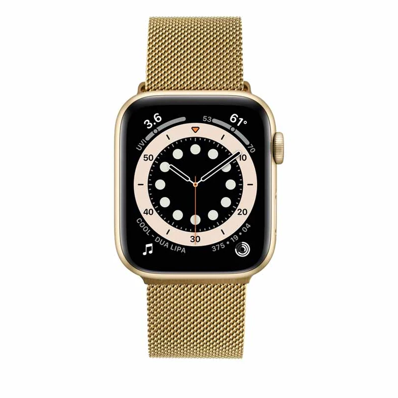 FIXED Mesh metallrem för Apple Watch 42/44/45/49mm Guld - 8013334