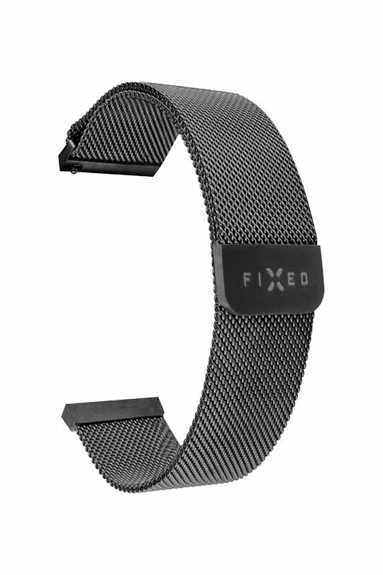 FIXED Mesh metallrem för Smartwatch Universal 22mm Svart - 8013341