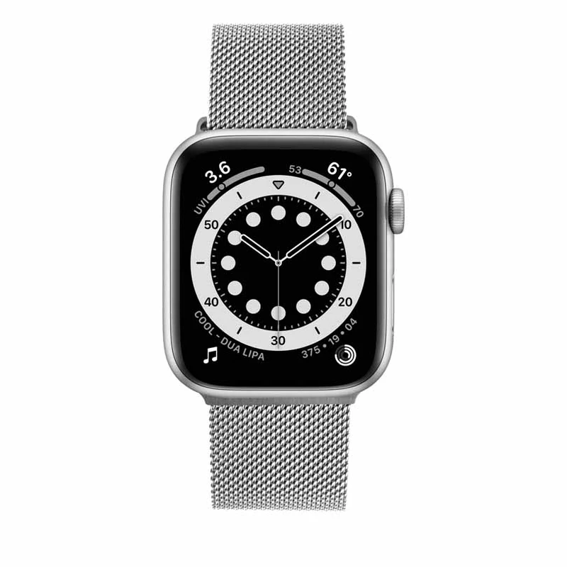FIXED Mesh metallrem för Apple Watch 42/44/45/49mm Silv. - 8013353