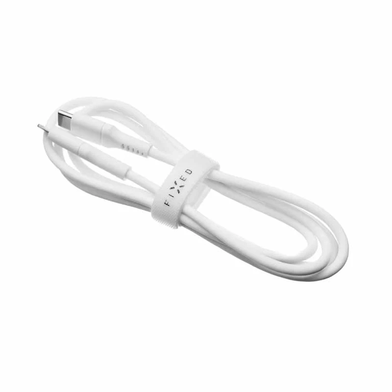 FIXED LIQUID silikonkabel 60W USB-C/C 1.2m Vit - 8014728
