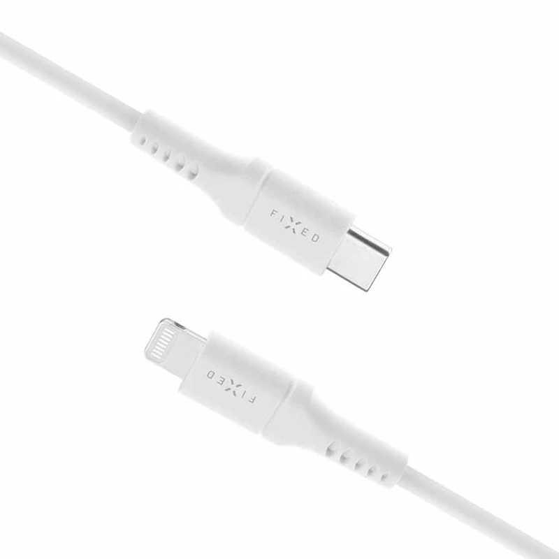 FIXED LIQUID silikonkabel USB-C/Lightning 1.2m Vit - 8014734