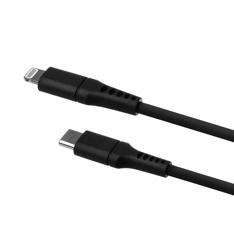 FIXED LIQUID silikonkabel USB-C/Lightning 2m Svart - 8014735