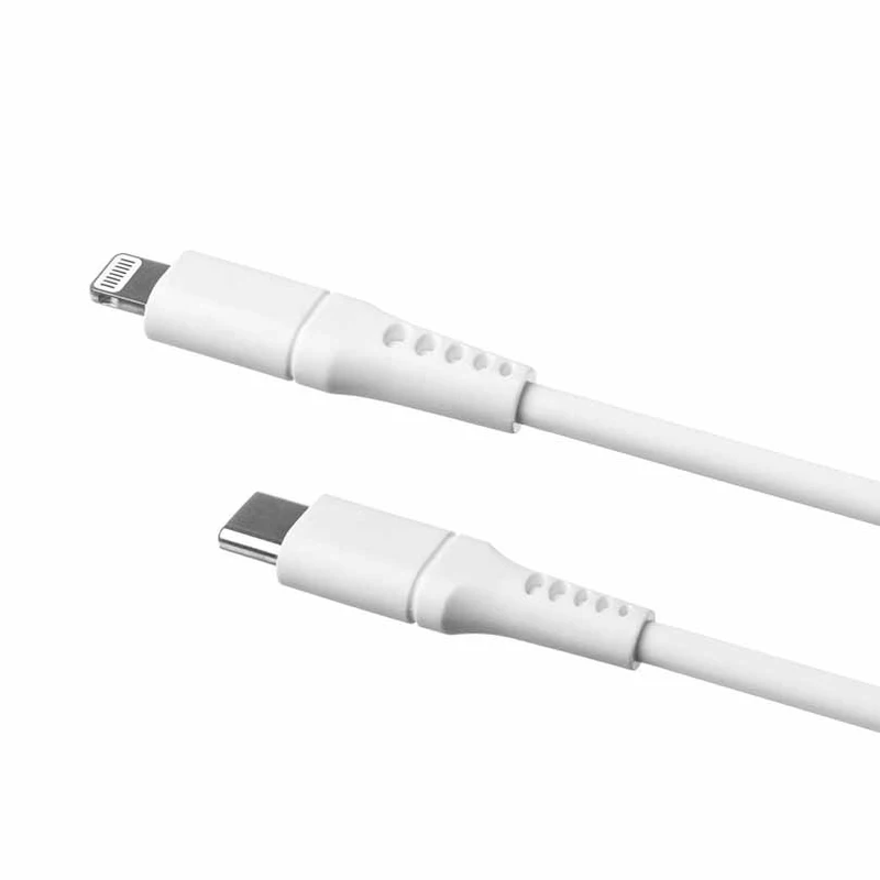 FIXED LIQUID silikonkabel USB-C/Lightning 2m Vit - 8014736