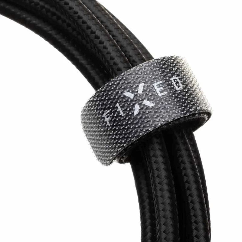 FIXED METAL USB-C/Lightning MFI flätad kabel 2m Svart - 8014746