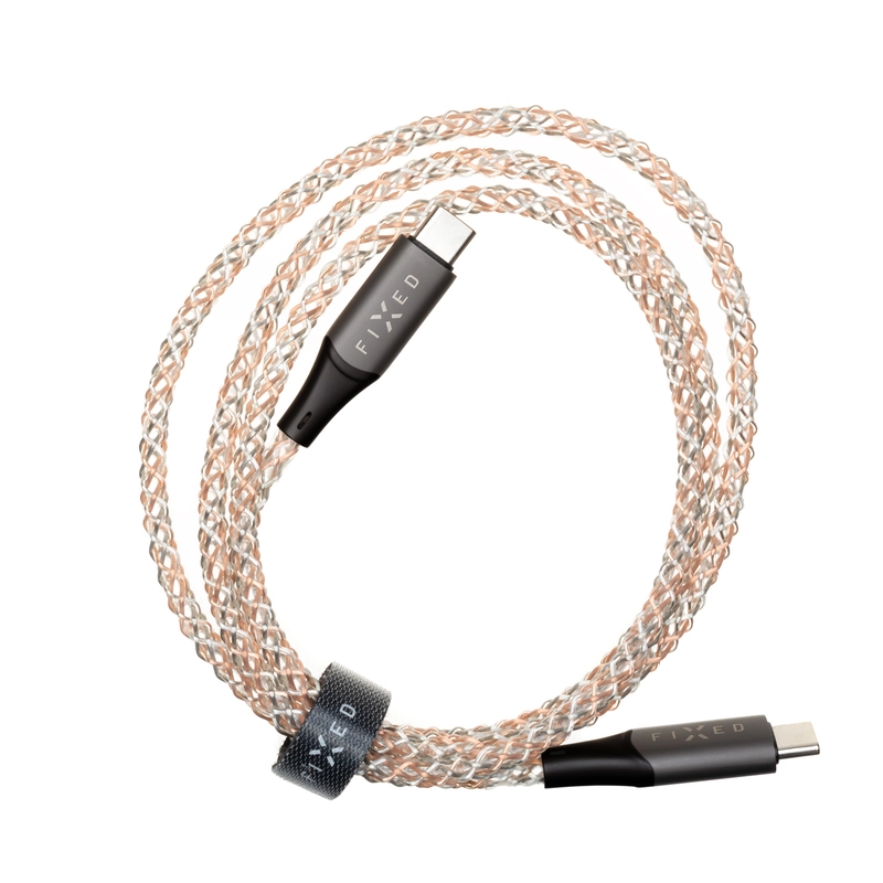 FIXED LED/Gaming USB-C/C 60W kabel 1.2m Flerfärgad - 8014900