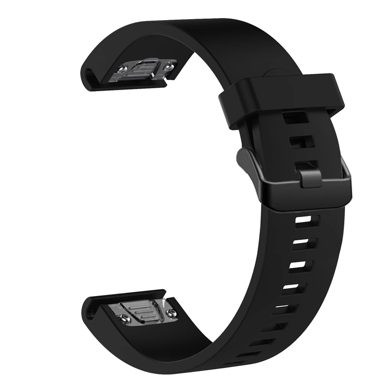 FIXED Silikonrem för Garmin QuickFit 20 mm Svart - 8014965