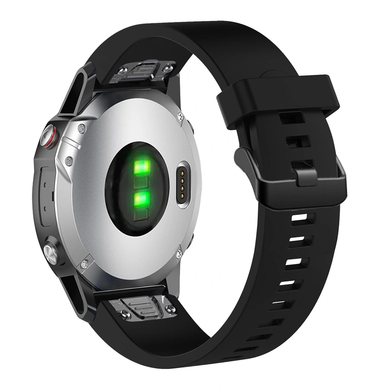 FIXED Silikonrem för Garmin QuickFit 20 mm Svart - 8014965