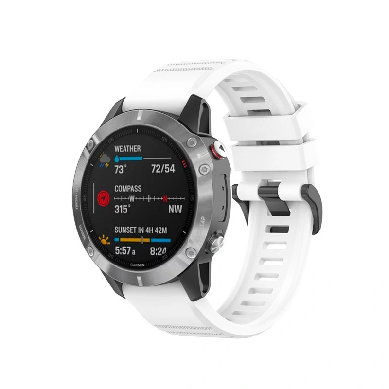 FIXED Silikonrem för Garmin QuickFit 22 mm Vit - 8014970