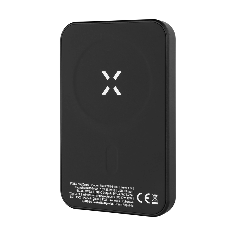 FIXED MagZen Trådlös PD 20W Power Bank 6.000 mAh Svart - 8015170