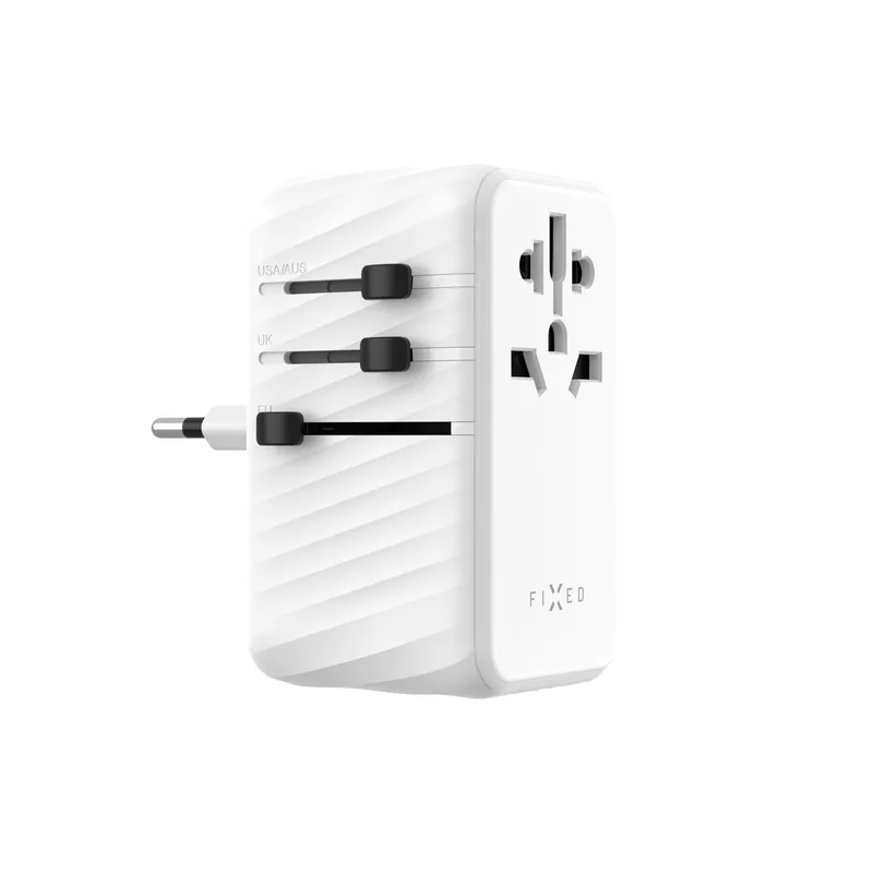 FIXED Reseadapter/laddare USB-C/-A 120W EU/UK/USA/AUS - 8016120
