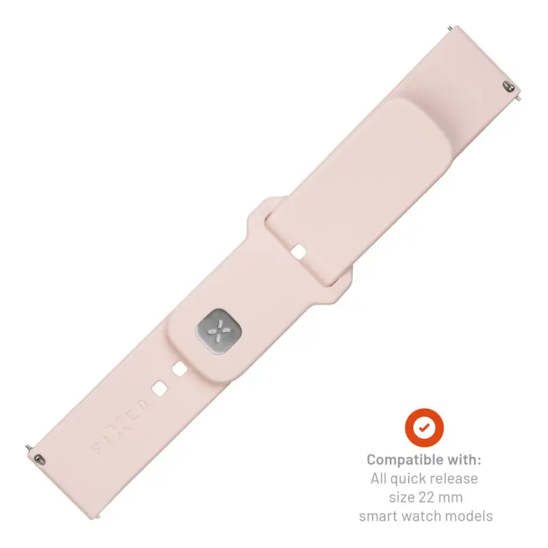 FIXED Silikonrem för Smartwatch Universal 22 mm Rosa - 8016130