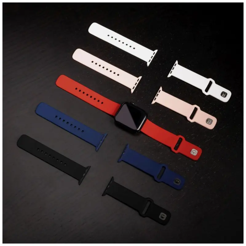 FIXED Silikonrem SET för Apple Watch 38/40/41mm Röd - 8016139
