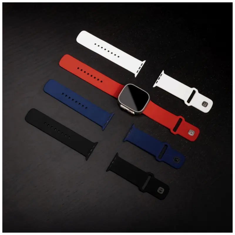 FIXED Silikonrem SET för Apple Watch Ultra-2/49mm Blå - 8016143