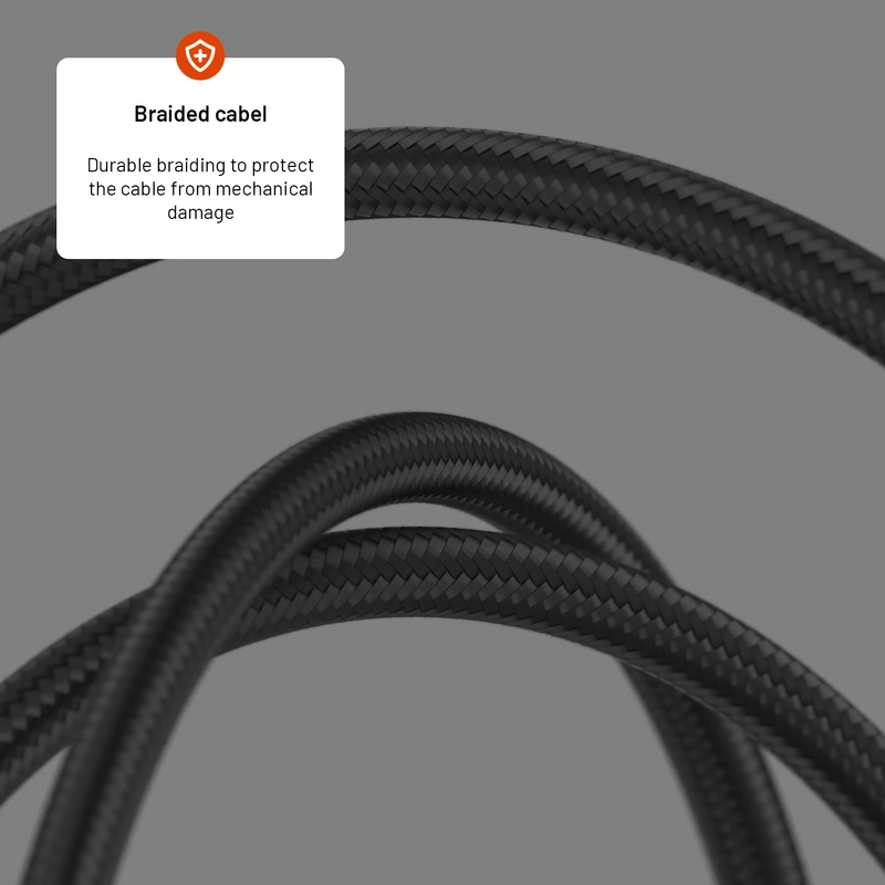 FIXED LED Laddningsdisplay USB-C/C 100W kabel 1.2m Svart - 8016481