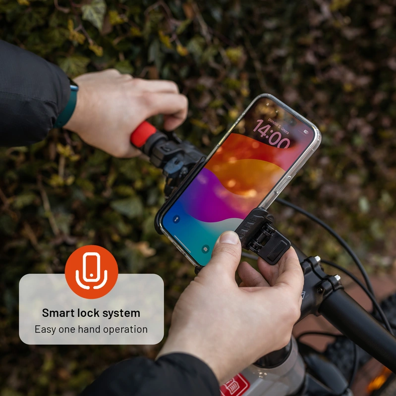 FIXED Bikee Plus Cykel Telefonfäste med Smart Lock Svart - 8016534