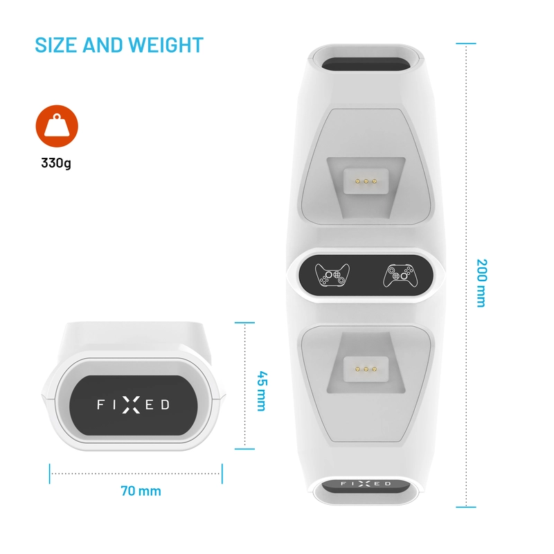FIXED Dock för Xbox One, S/X, Elite kontroller Vit - 8016548