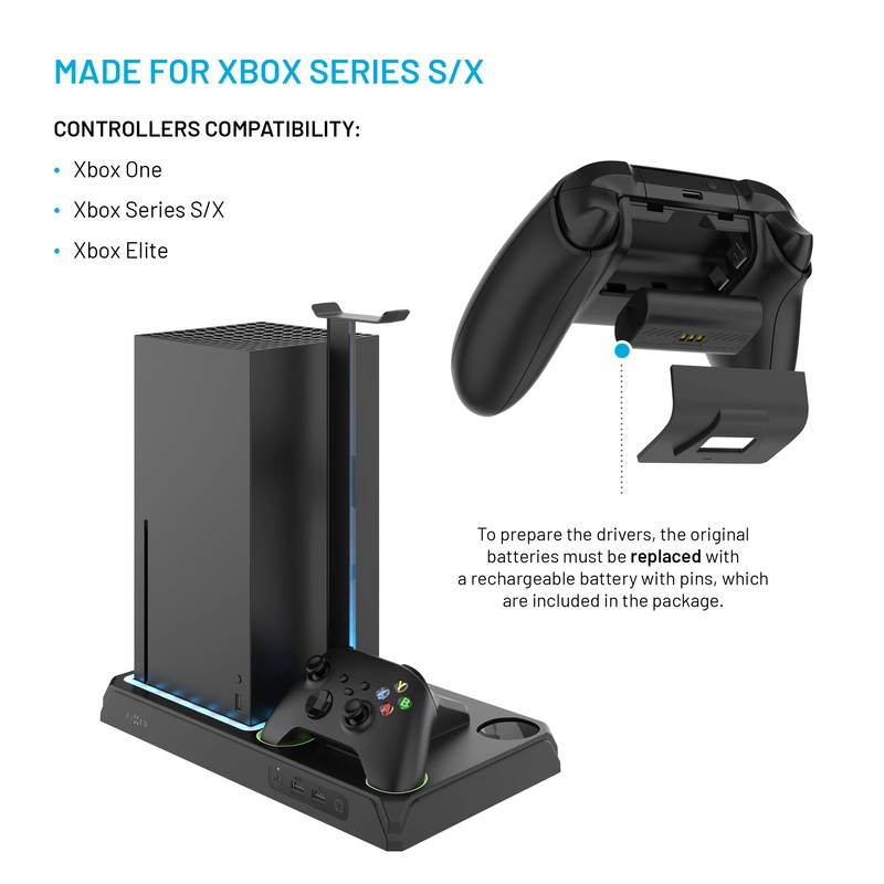 FIXED Docking Station för Xbox Series S/X Svart - 8016549