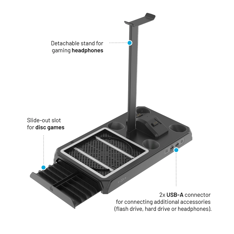 FIXED Docking Station för Xbox Series S/X Svart - 8016549