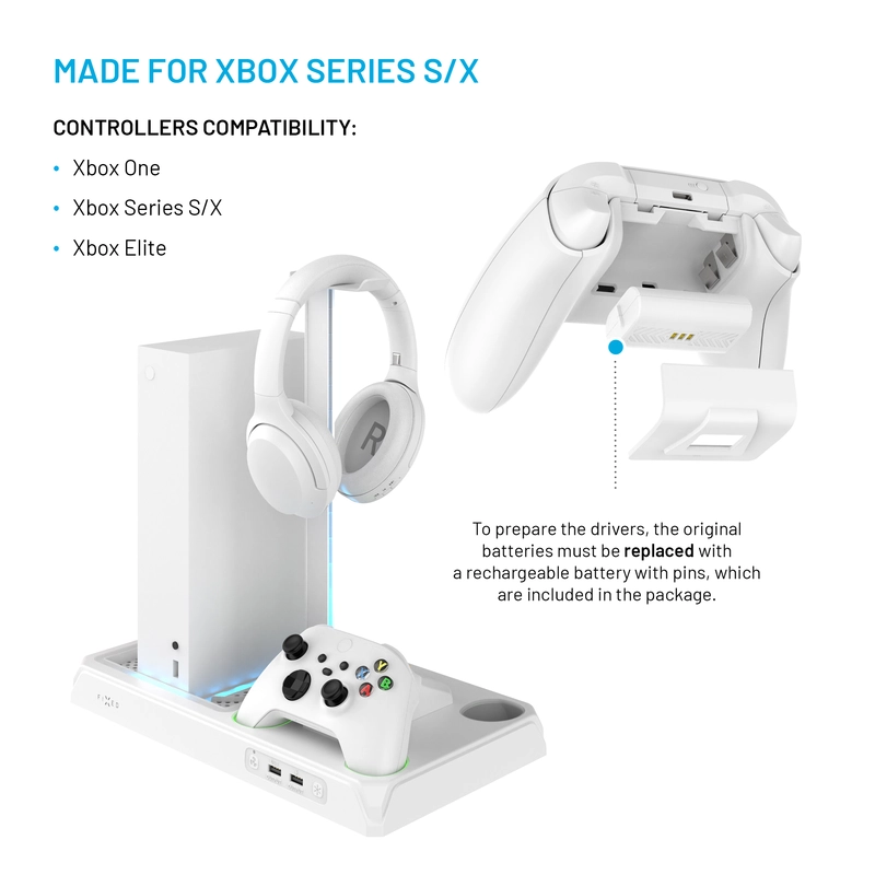 FIXED Docking Station för Xbox Series S/X Vit - 8016550
