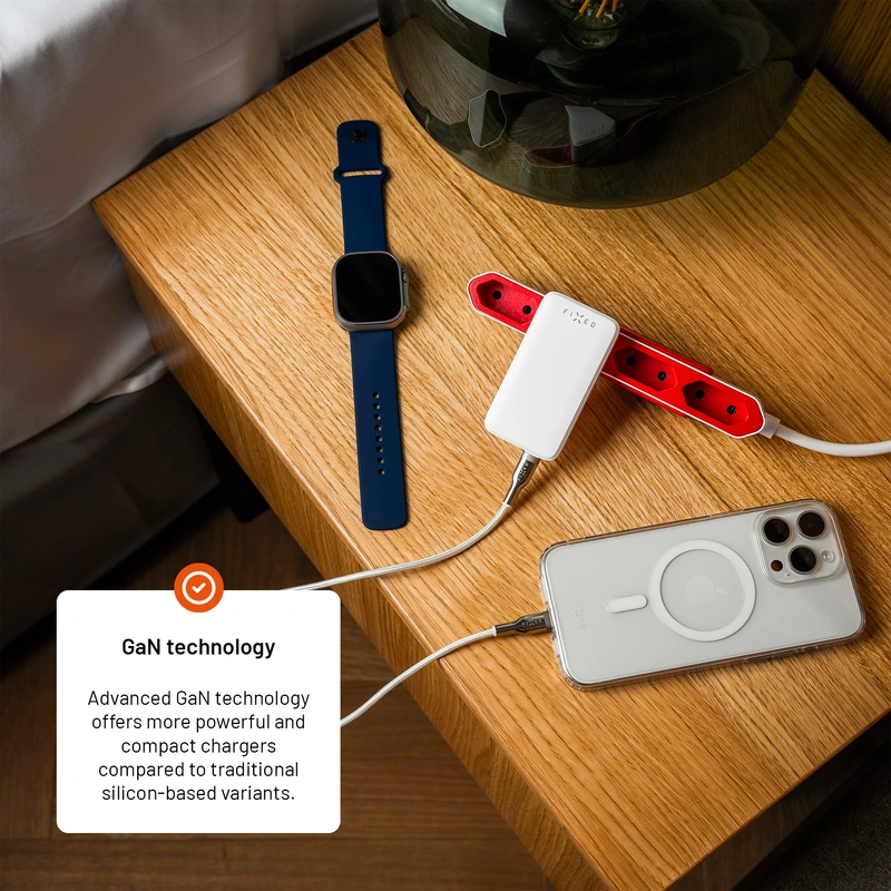 FIXED Smal reseladdare 2x USB-C 45W EU/UK/USA/AUS Vit - 8016583