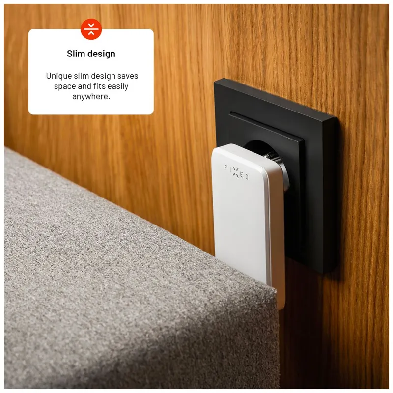 FIXED Slim GaN 90 Super Snabb 2x USB-C laddare 45W Vit - 8016584