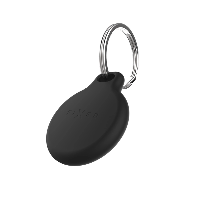 FIXED Silky Apple AirTag Nyckelring Fodral Svart - 8016740