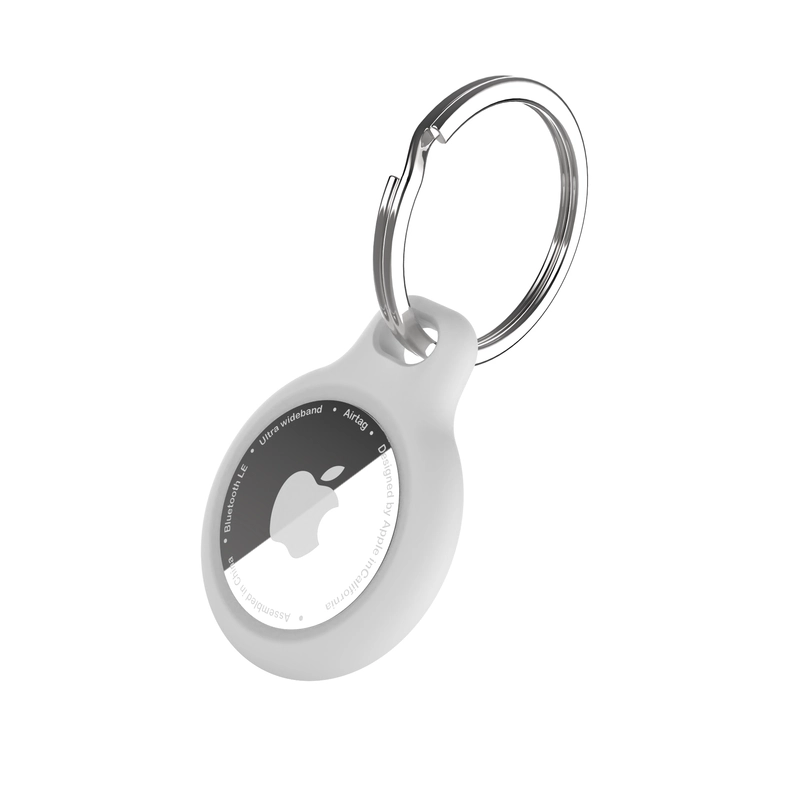 FIXED Silky Apple AirTag Nyckelring Fodral vit - 8016743