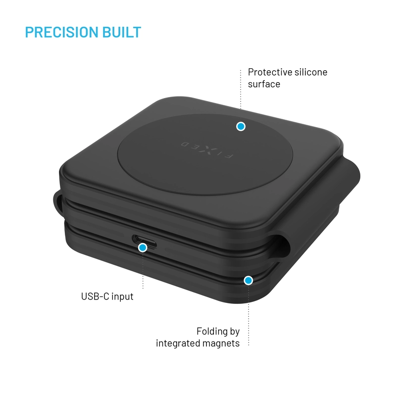 FIXED Flex Samsung 3i1 vikbar trådlös laddare Svart - 8016793