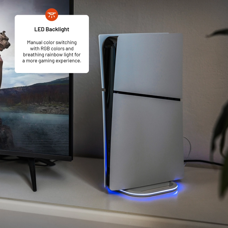 Fixed LED multiljus Stativ för PS5/PS5 Slim Vit - 8017008