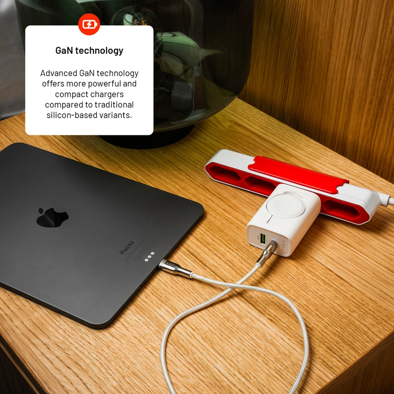 FIXED MagFlip USB-C-laddare 33W Apple Watch/USB-C/-A - 8017131