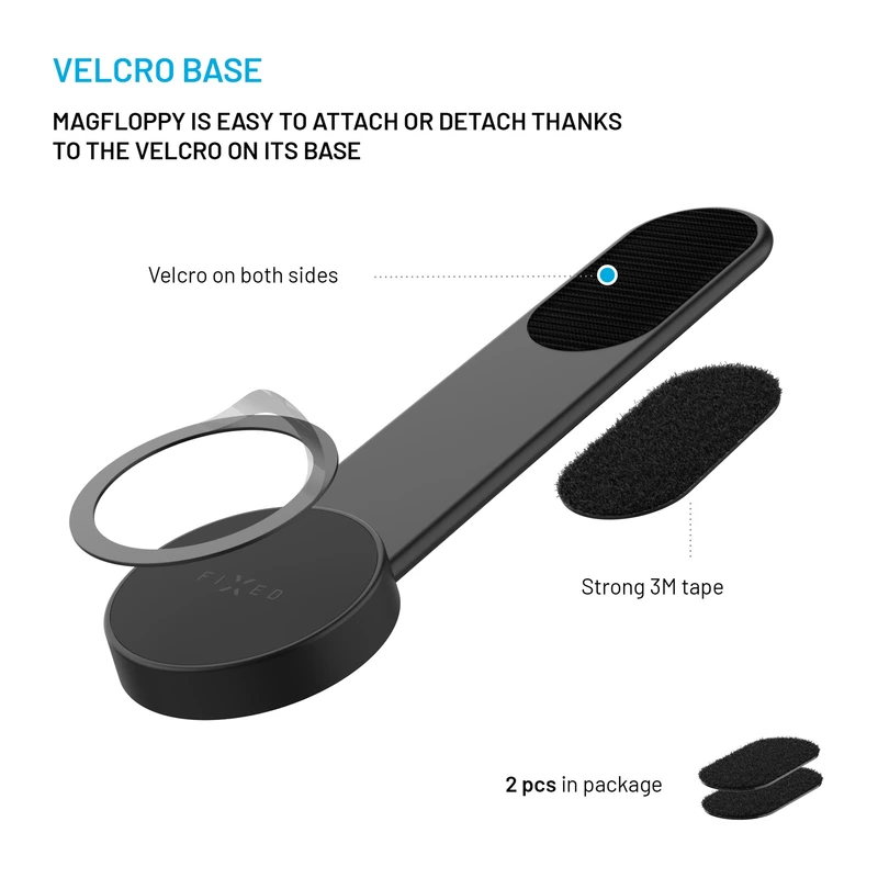 FIXED MagFloppy Telefonhållare för Dashboard Svart - 8017285