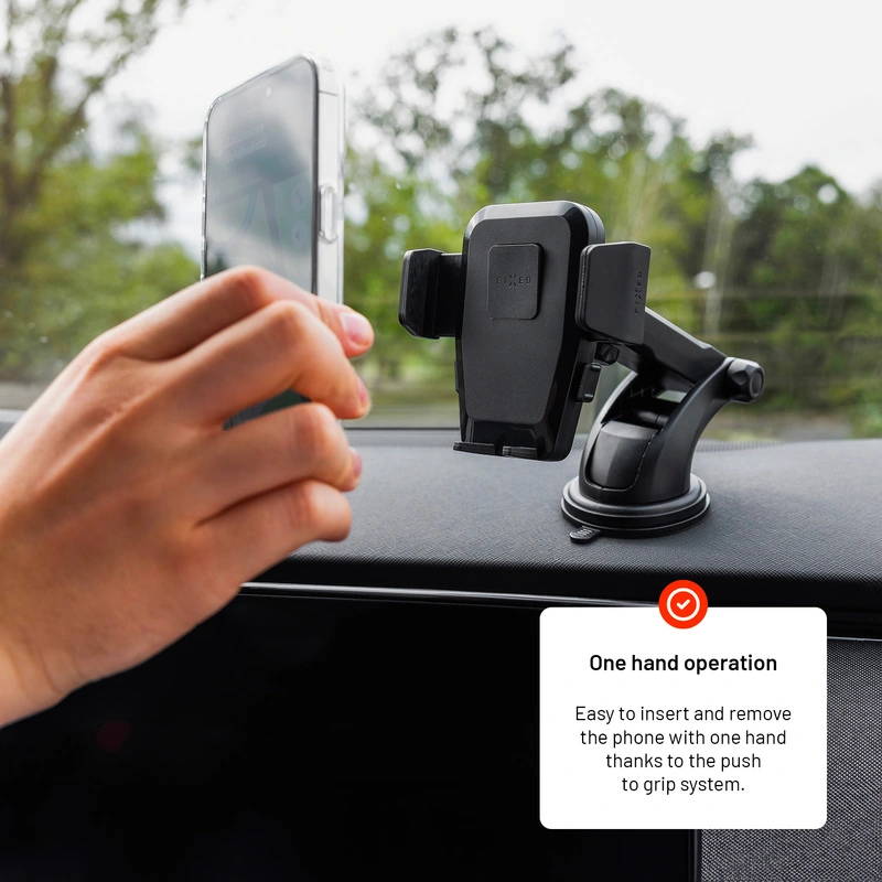 FIXED Iconiq XXL Telefonhållare Vindruta/Dashboard Svart - 8017366