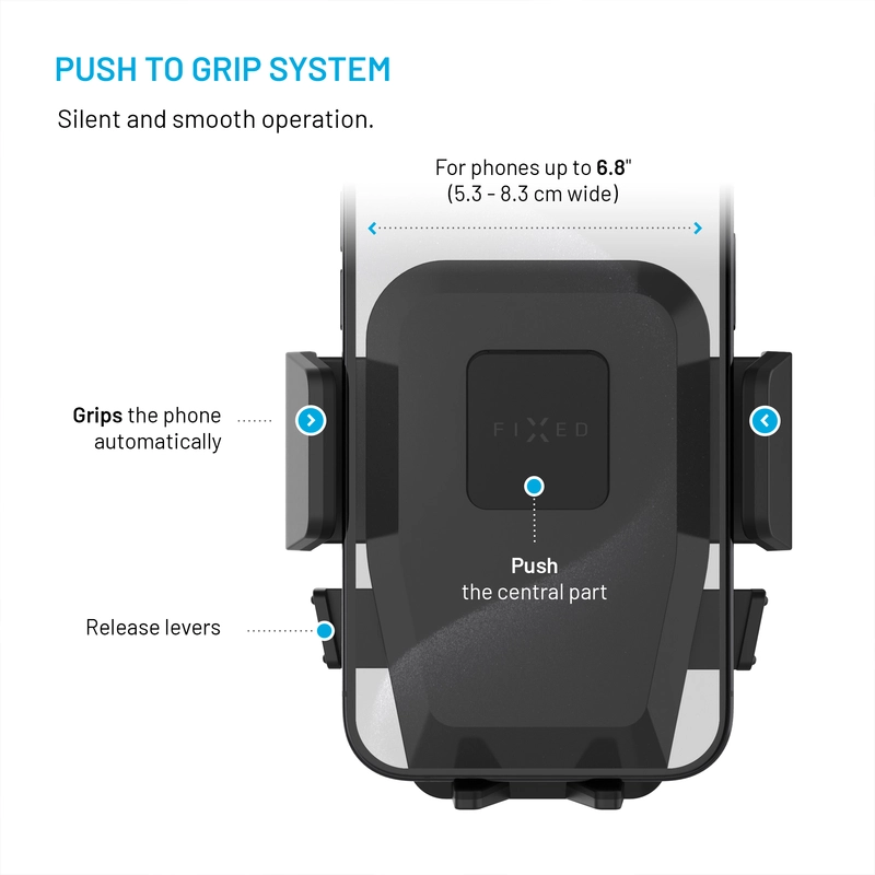 FIXED Iconiq Mobilfäste för ventilationsgaller Svart - 8017371