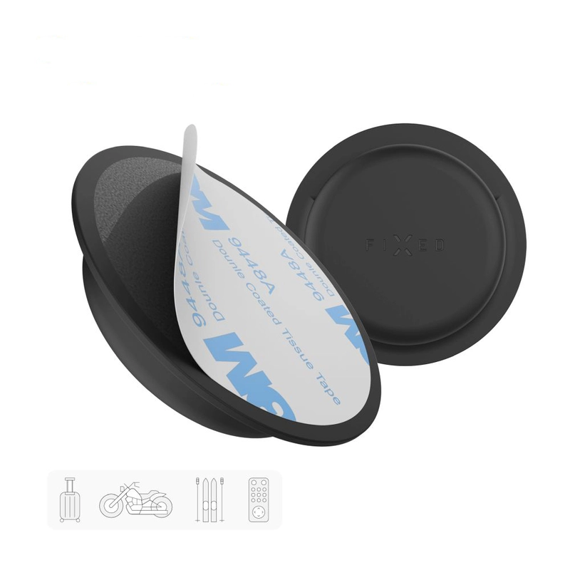 FIXED Silikondekal fodral för Apple AirTag Svart - 8017549
