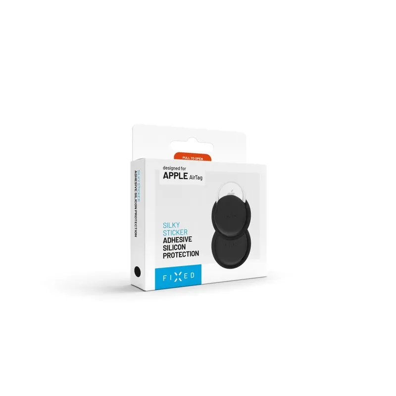 FIXED Silikondekal fodral för Apple AirTag Svart - 8017549