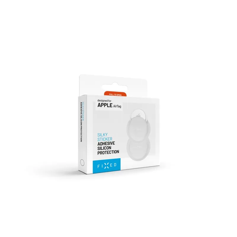 FIXED Silikondekal fodral för Apple AirTag Vit - 8017550