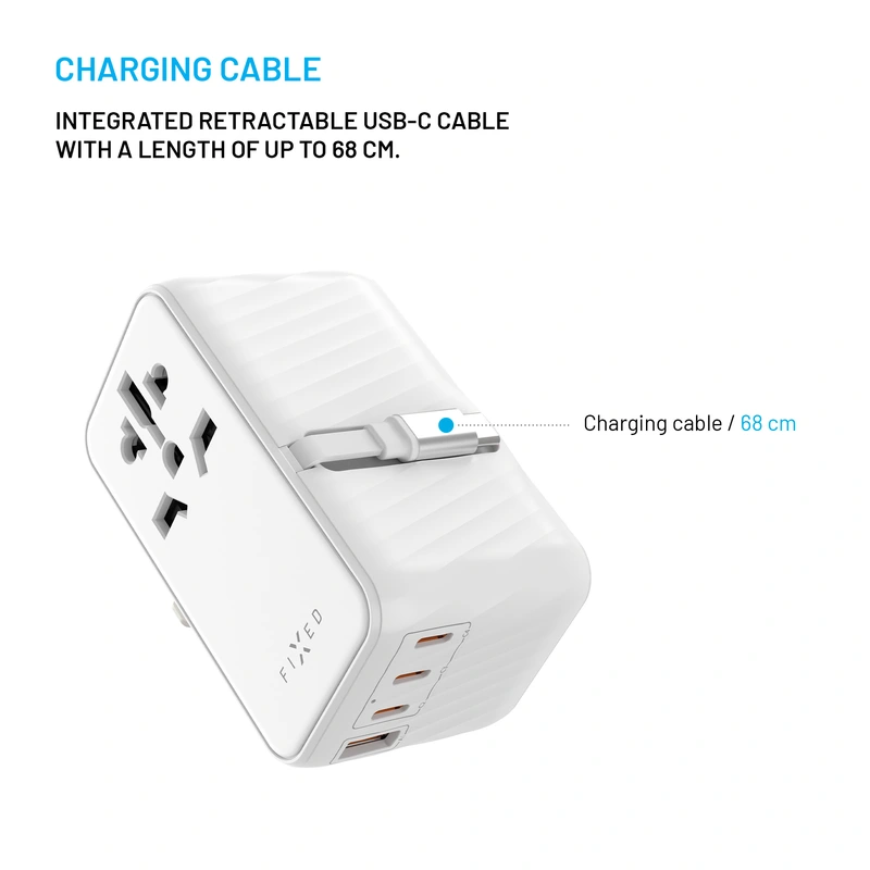 FIXED Reseadapter/laddare USB-C/-A 85W EU/UK/USA/AUS - 8017695